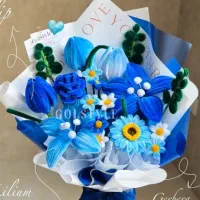 دسته گل ماندگار مناسب انواع مراسم ها و تولد|گل مصنوعی|خرم‌آباد, |دیوار