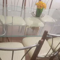 میز نهارخوری هشت نفره سالم|میز و صندلی غذاخوری|رشت, خمیران زاهدان|دیوار