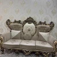 مبل۹نفره  سلطنتی ورق طلا