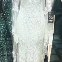 لباس عقد گیپور مدل دم ماهی