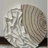 تابلو مینیمال رنگ نود کار شده با پارچه ۴۰ در ۴۰