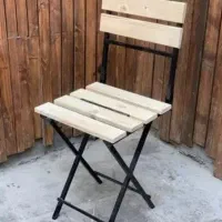 کد۴۰ مدل باغی رستورانی تاشو صندلی چوبی فلزی صندلی