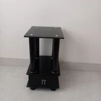 میز تلفن شیشه سکوریت محکم وسالم