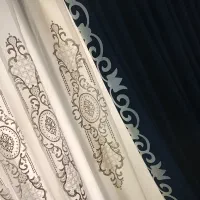 پرده پلیسه خامه دوزی، تمیز و سالم