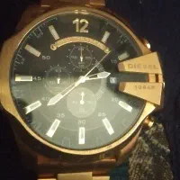 ساعت طلایی اصل سه موتوره تقویم دار