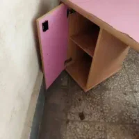 میز تحریر برای مدرسه رنگ سفید و صورتی