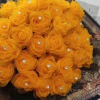 دسته گل حریر رنگ خاص|گل مصنوعی|اصفهان, فجر|دیوار