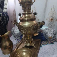 سماور ذغالی برنج یک لیتره