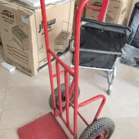 چرخ دستی گاری حمل بار با چرخ بادی در حد نو