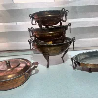 ظروف مسی چکش کوب زنجان.نو فقط دکوری استفاده شده