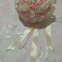 دسته گل عروس با چادر عروس بااینه شمعدان|آینه|پاکدشت, پاکدشت (مامازند)|دیوار