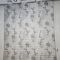 یک پرده زبرا کارکرده ویک پرده طرح مخمل شانل درحدنو