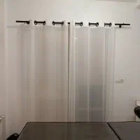 سه عدد پرده پانچی آماده همراه چوب پرده|پرده، رانر، رومیزی|کرج, گلشهر|دیوار