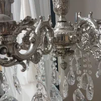 دو عدد لوستر برنجی ۸ شاخه|لوستر و چراغ آویز|قزوین, |دیوار