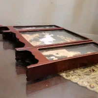 قاب طاووس دکوری آنتیک ژاپنی چوبی طرح پارتیشن قدیمی|کلکسیون اشیاء عتیقه|تهران, درب دوم|دیوار