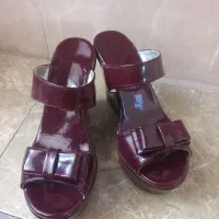 یک جفت دمپایی مجلسی رنگ آلبالویی