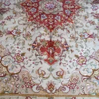 قالیچهدستباف تبریز گل ابریشم خطیب مرینوس علیا پشم|فرش|تهران, تهرانسر شرقی|دیوار