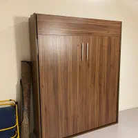 تخت تاشو دونفره برند کم جا چوب درحد نو