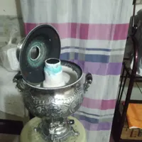 سماور گازی قدیمی  با کنده کاری دست|سماور، چای‌ساز، قهوه‌ساز|مشهد, خواجه ربیع|دیوار