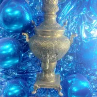 سماور سیاه قلم ذغالی برنجی