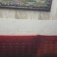 یک جفت پشتی دست باف قرمز