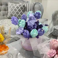 باکس و دسته گل های زیبا شمع دست ساز روز مادر|صنایع دستی و سایر لوازم تزئینی|دوگنبدان, |دیوار