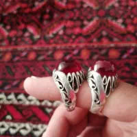 یک جفت انگشتر یاقوت|زیورآلات و اکسسوری|رشتخوار, |دیوار