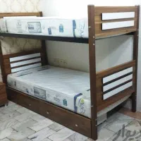 تخت دوطبقه با قیدونردبان فلزی|تخت و سرویس خواب|تهران, افسریه شمالی|دیوار