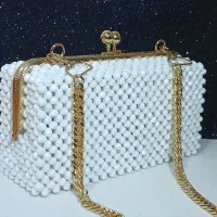 کیف دهانه فلزی مرواریدی