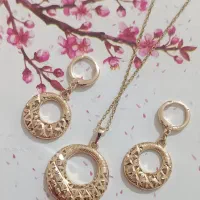 نیم ست ژوپینگ کپی طلا رنگ ثابت ضد حساسیت