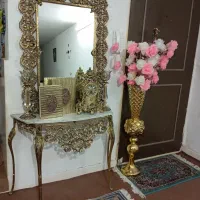 آینه شمعدونی برنجی