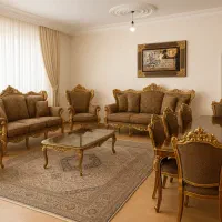مبلمان سلطنتی سفارشی   تمام راش با منبت طلایی|مبلمان خانگی و میز عسلی|تهران, کاشانک|دیوار