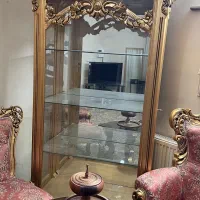مبلمان ۹نفره و میز ناهار خوری ۶نفره و ویترین سالم