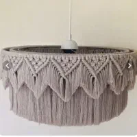 لوستر مکرومه هنر دست زیبایی خانه