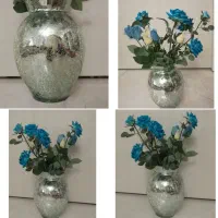 گلدان با گل رز خارجی  قابل شستشو