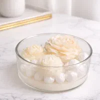 شمع ظرف گل الاله ژورنالی مرواریدی