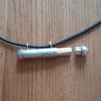 گردن آویز با جای دعا و انگشتر نقره