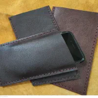 ۳ عدد کیف موبایل چرم طبیعی دست‌دوز