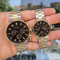 ساعت احسان ست کرست ژاپن سه موتور فعال 2رنگ شیک