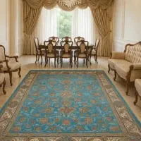 فرش ۹ متری آبی درباری، طرح ابریشم برند تافته کاشان|فرش|تهران, قیطریه|دیوار