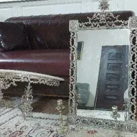 اینه کنسول برنجی و شمعدان