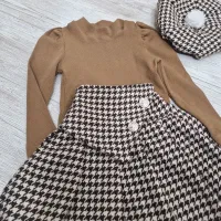 لباس دخترانه ست بلوز و دامن و کلاه|کفش و لباس بچه|داراب, |دیوار