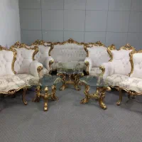 مبلمان سلطنتی ۹نفره استیل کلاسیک نو|مبلمان خانگی و میز عسلی|شاندیز, |دیوار