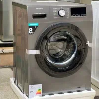 ماشین لباس شویی هایسنس ۸ کیلویی رنگ نقره ای