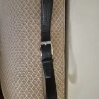 کمربند مردانه چرم مشهد رنگ مشکی در حد نو