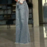 شلوار لی شافل بگ ترند جین درجه 1