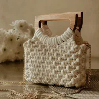 کیف مکرومه در طرح و رنگ دلخواه شما