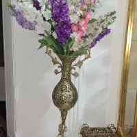 گلدان برنز با گل|صنایع دستی و سایر لوازم تزئینی|تهران, سهروردی|دیوار