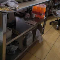 میز استیل و سینک صنعتی و سرخ کن