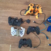 پک ۶ دسته بازی + ۲ عدد مبدل USB مناسب PS2 و PC